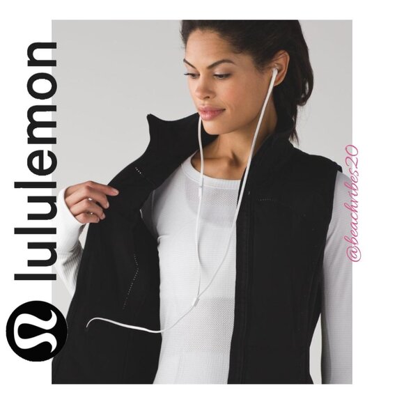 LULULEMON ATHLETICA Run For Cold Vest Black 6 EUC - Picture 5 of 9